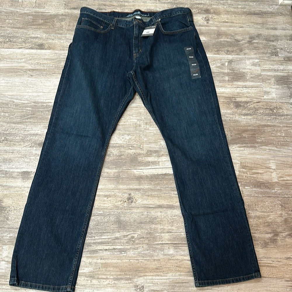 Eddie Bauer Men's Straight Jeans - Dark Blue